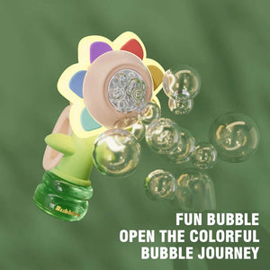 Sunflower Shaped Portable Electric Bubble Maker Toy