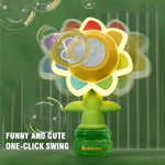 Sunflower Shaped Portable Electric Bubble Maker Toy