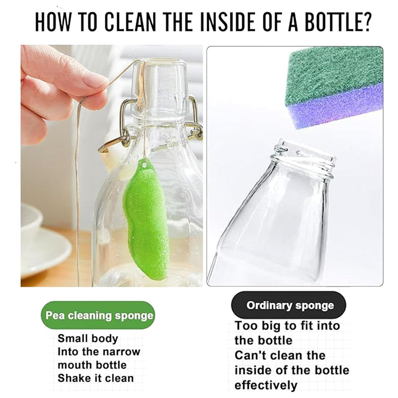 Beans Shaped Bottle Cleaning Sponge