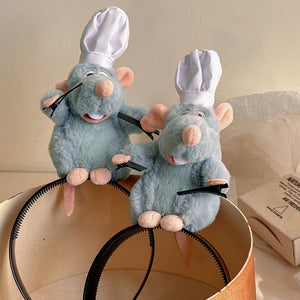 🐭Chef Ratatouille Hairband Plush