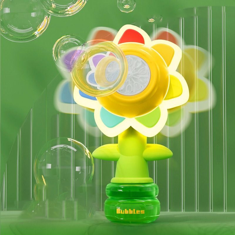 Sunflower Shaped Portable Electric Bubble Maker Toy