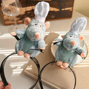 🐭Chef Ratatouille Hairband Plush