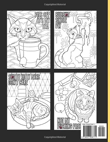 Funny Kitty Memes Coloring Book For Adult Relaxation