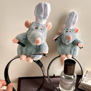 🐭Chef Ratatouille Hairband Plush