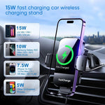 Car mobile phone holder with wireless charger