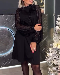 Pullover Sequin Fashion Long Sleeve Dress