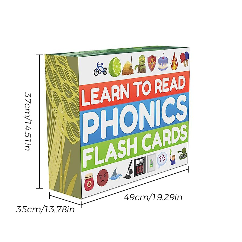 Phonics Flash Cards - Learn to Read in 20 Stages - Digraphs CVC Blends Long Vowel Sounds