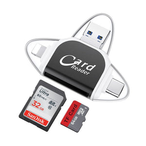 Multi-Port 4 in1 Universal SD TF Card Reader