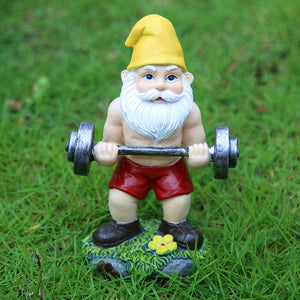 Funny Workout Garden Gnomes Statues