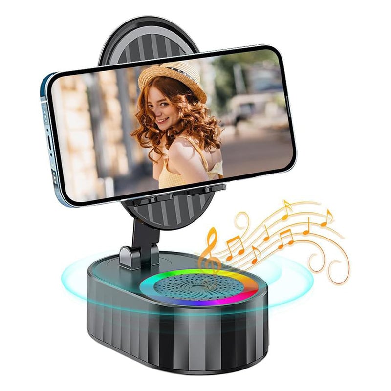 Wireless Induction Audio Bluetooth Speaker 5 in 1 Phone Holder