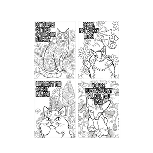 Funny Kitty Memes Coloring Book For Adult Relaxation