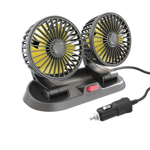 Dual Head Car Auto Cooling Air Circulator Fan