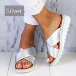 Summer Comfy Plain Peep Toe Casual Slippers