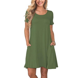 Summer Travel Short Sleeve Dress