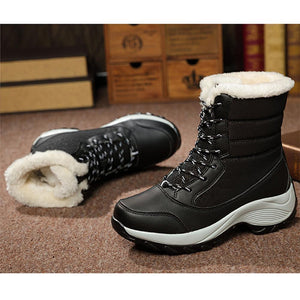 Waterproof Women High-Top Cotton Shoes