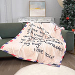 Personalized Mom/Dad Letter Blanket