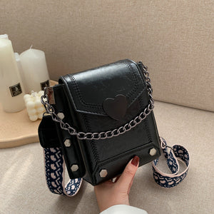 Wide Shoulder Strap Crossbody Bag