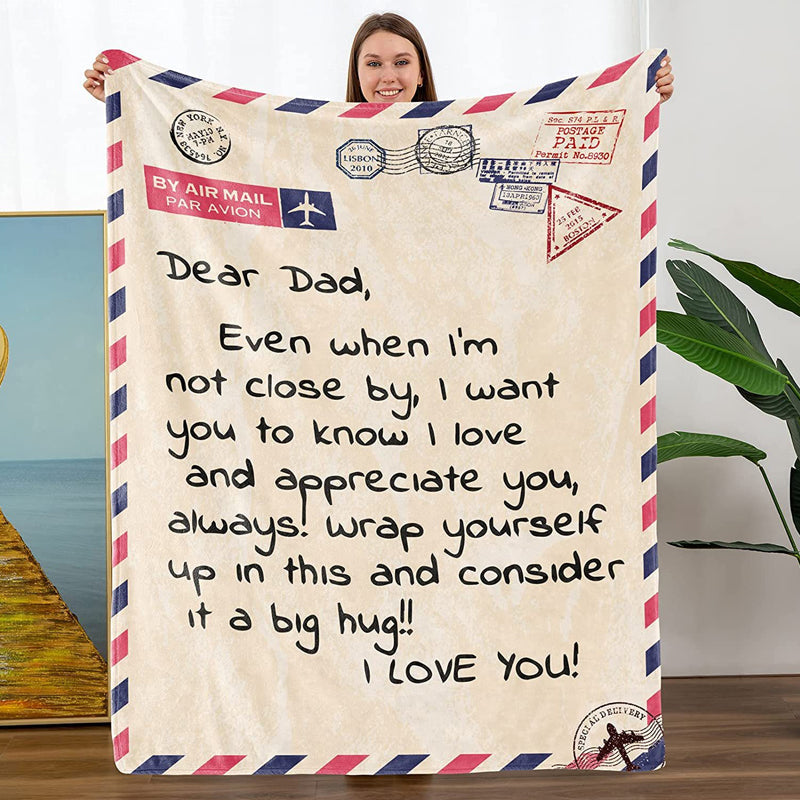 Personalized Mom/Dad Letter Blanket