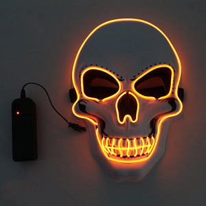 Halloween Mask LED Light Up Scary Skull Mask