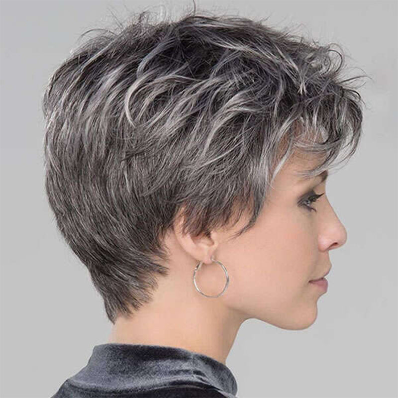 Short Stylized Chemical Fiber Wig