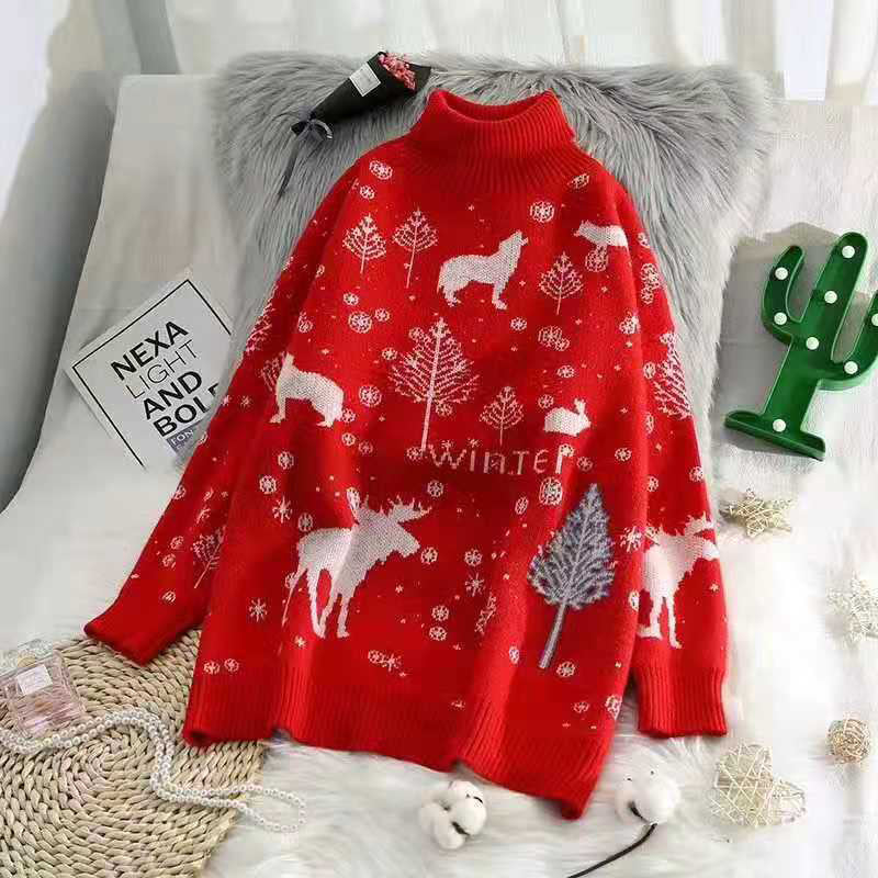 Christmas Pattern Knitted Sweater