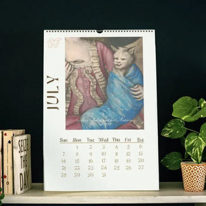 2024 Wall Hanging Calendar, Funny Art Novelty Gift