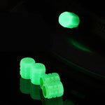 Universal Fluorescent Tire Valve Caps, 4PCS