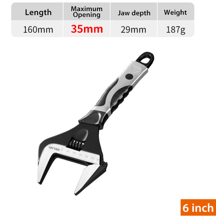 Large opening multifunctional wrench