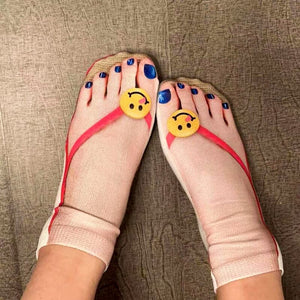 🔥Manicure Print Flip Flop Socks