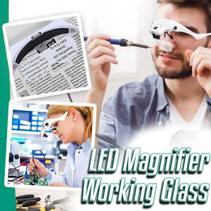 LED Magnifier Working Glass