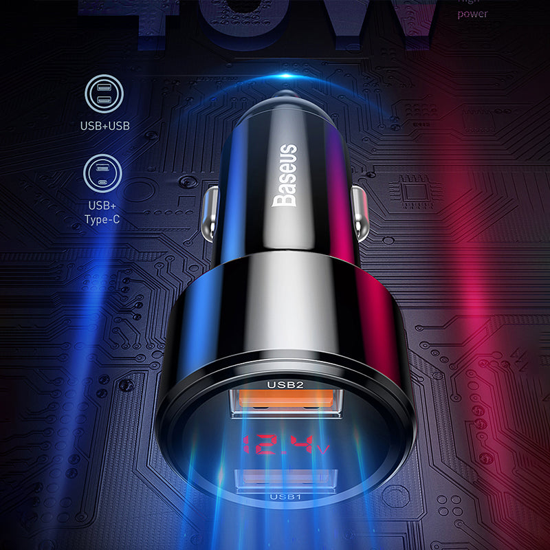 LED Digital Display Car Charger