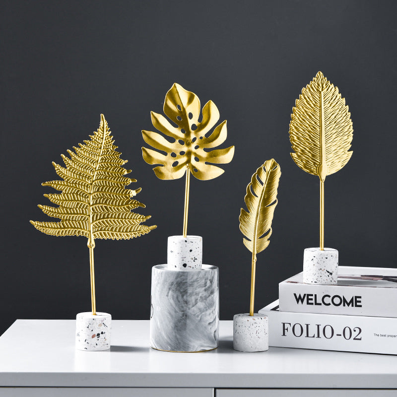 Golden Leaves Ornaments