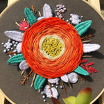 Colorful floral embroidery craft kits