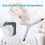 Bed Sheet Fasteners, 8 Pack Adjustable Triangle  Elastic Band Straps