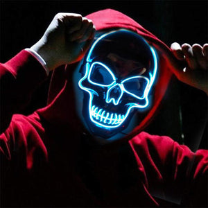 Halloween Mask LED Light Up Scary Skull Mask