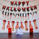 Halloween Hand Feet Paper Banner