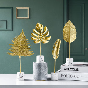 Golden Leaves Ornaments