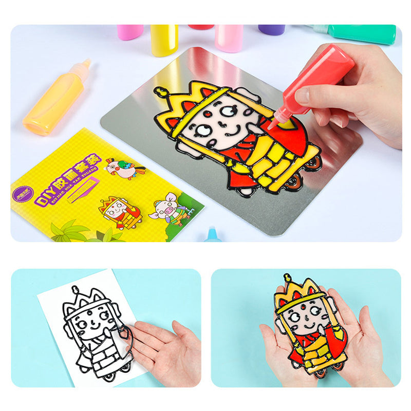 DIY Drawing Toys Cartoon Glue Tempera Painting