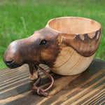 Hand Carved Wooden Mug