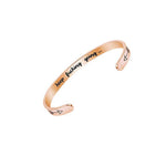 Inner Engraved Inspirational Cuff Bracelet Bangle