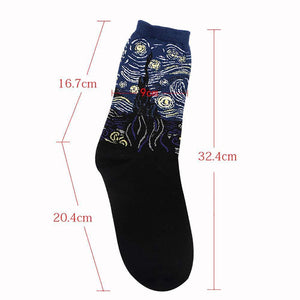 Classic Art Patterned Mid Socks