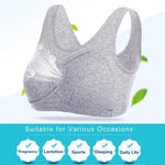 Women Anti-Sagging Cotton Sports Bra, 3 packs