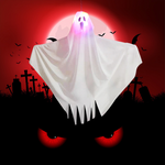 Halloween Decoration LED Light Hanging Ghost