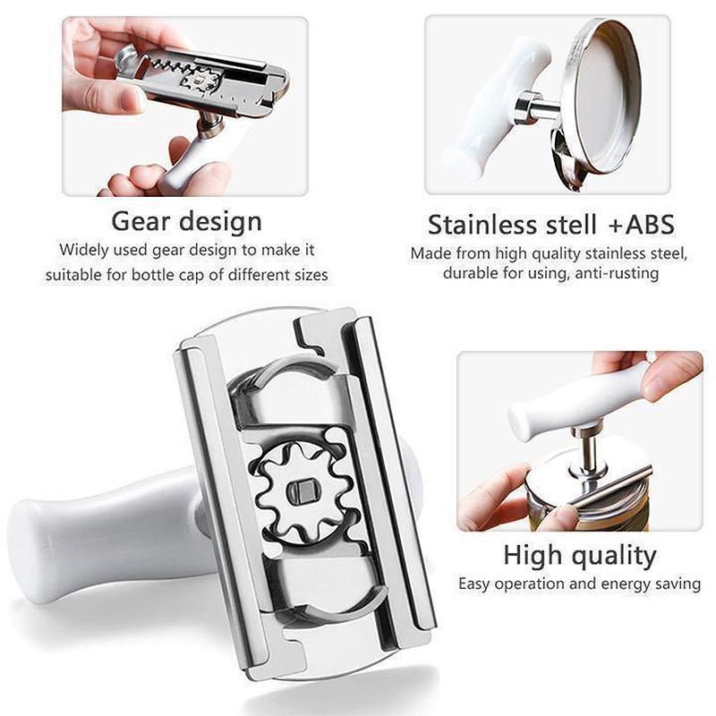 😍Size Adjustable Stainless Steel Can Opener Bottle Tin Cap