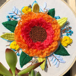 Colorful floral embroidery craft kits