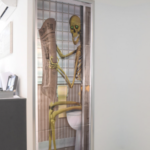 Skeleton Restroom Door Sticker