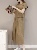 New Elastic Waist Patch Pocket  Plain Maxi Dress.AQ