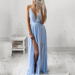 New Deep V Neck Backless Maxi Dresses.AQ