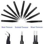 Precision Stainless Steel Tweezers (10 PCs)