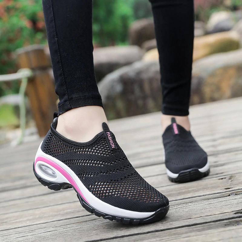 Women Breathable Mesh Slip On Sneakers